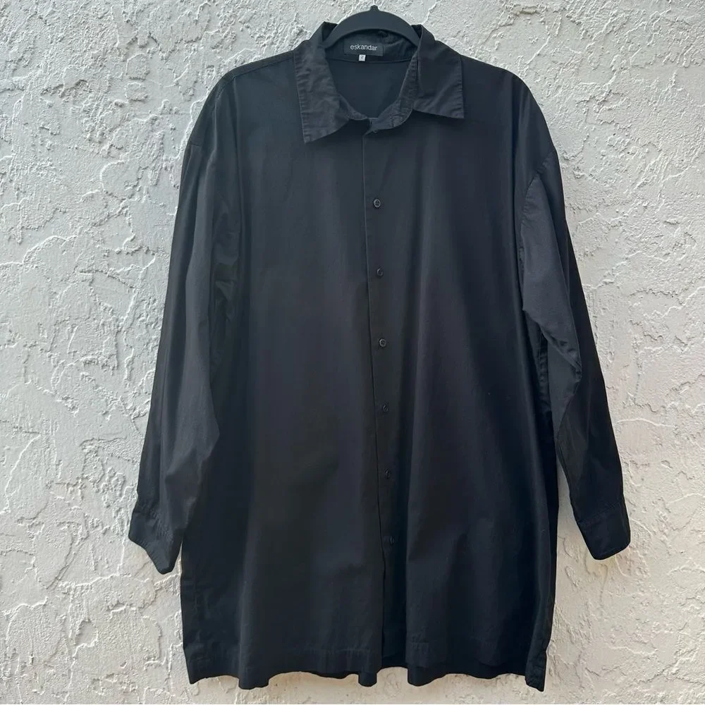 ESKANDAR Shirt Women 2 Button Down Long Sleeve